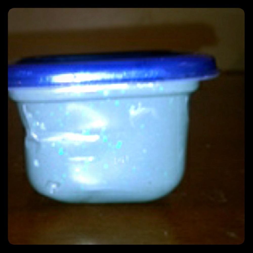 A blue slime that is butter floam